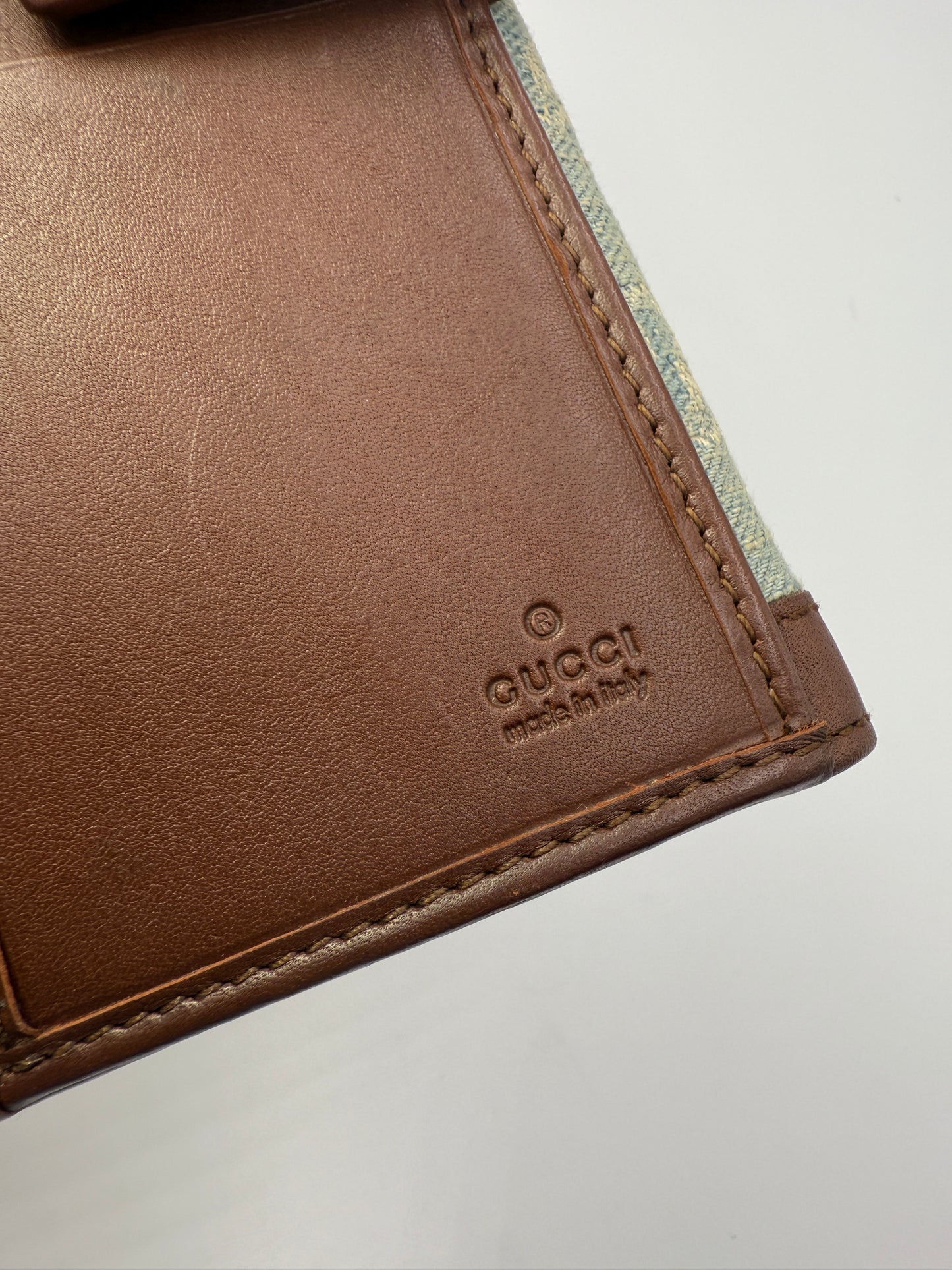 Gucci Guccissima Denim Long Wallet 2824112149