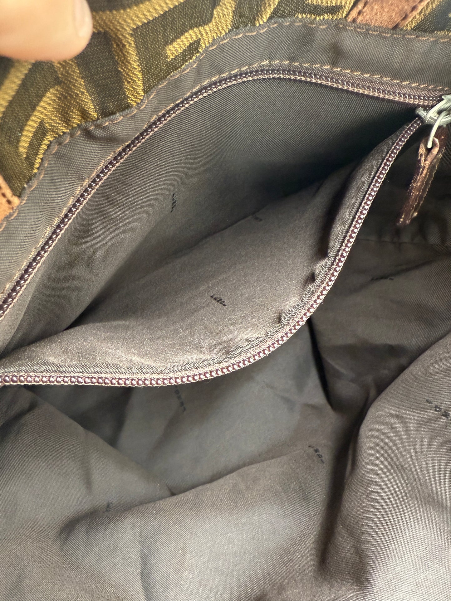 Fendi Canvas Zucca Tote Brown and Black