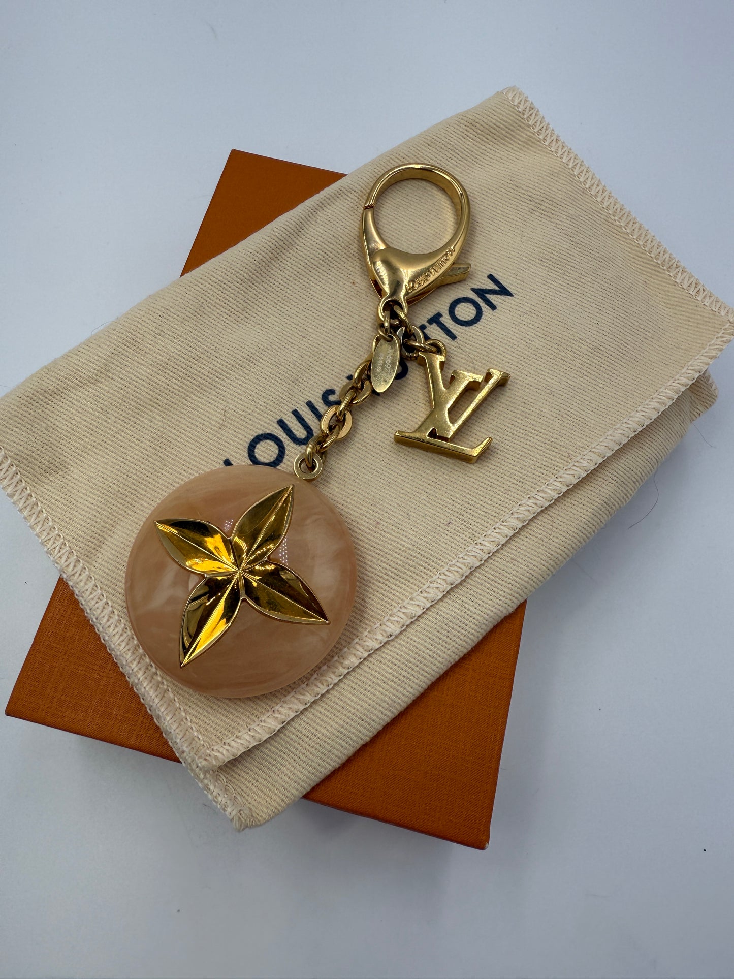 Louis Vuitton Rose Flower Vellur Bag Charm OB0153