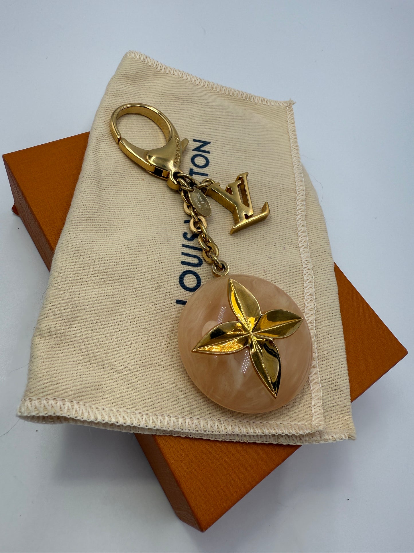 Louis Vuitton Rose Flower Vellur Bag Charm OB0153
