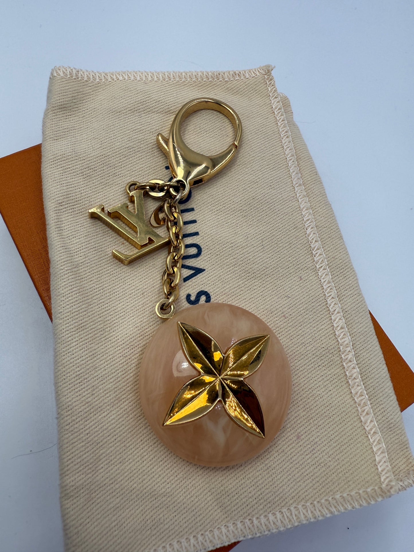 Louis Vuitton Rose Flower Vellur Bag Charm OB0153