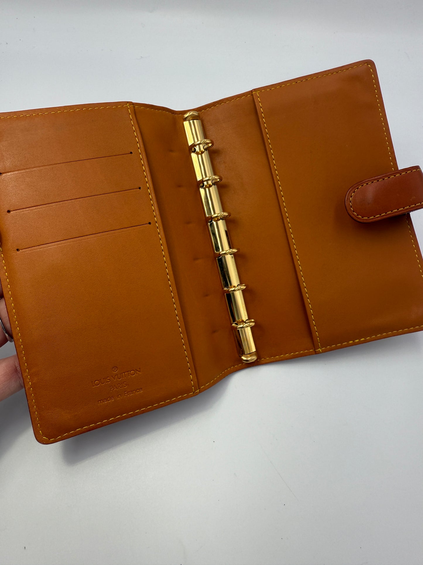 Louis Vuitton Leather Camel Color Agenda PM BJ2039