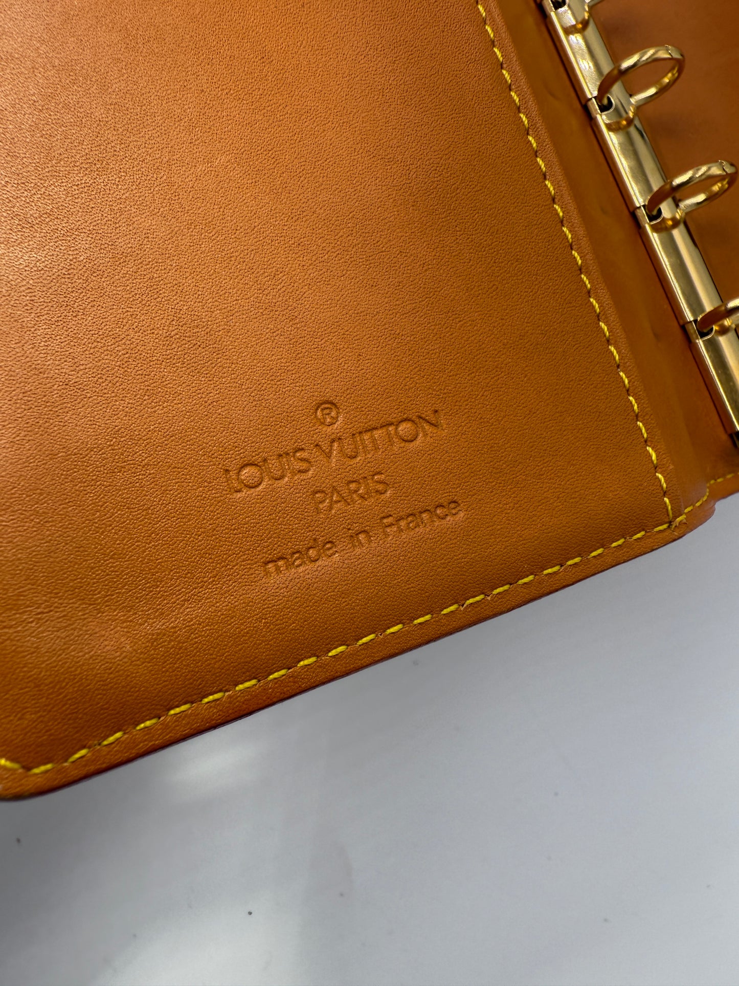 Louis Vuitton Leather Camel Color Agenda PM BJ2039