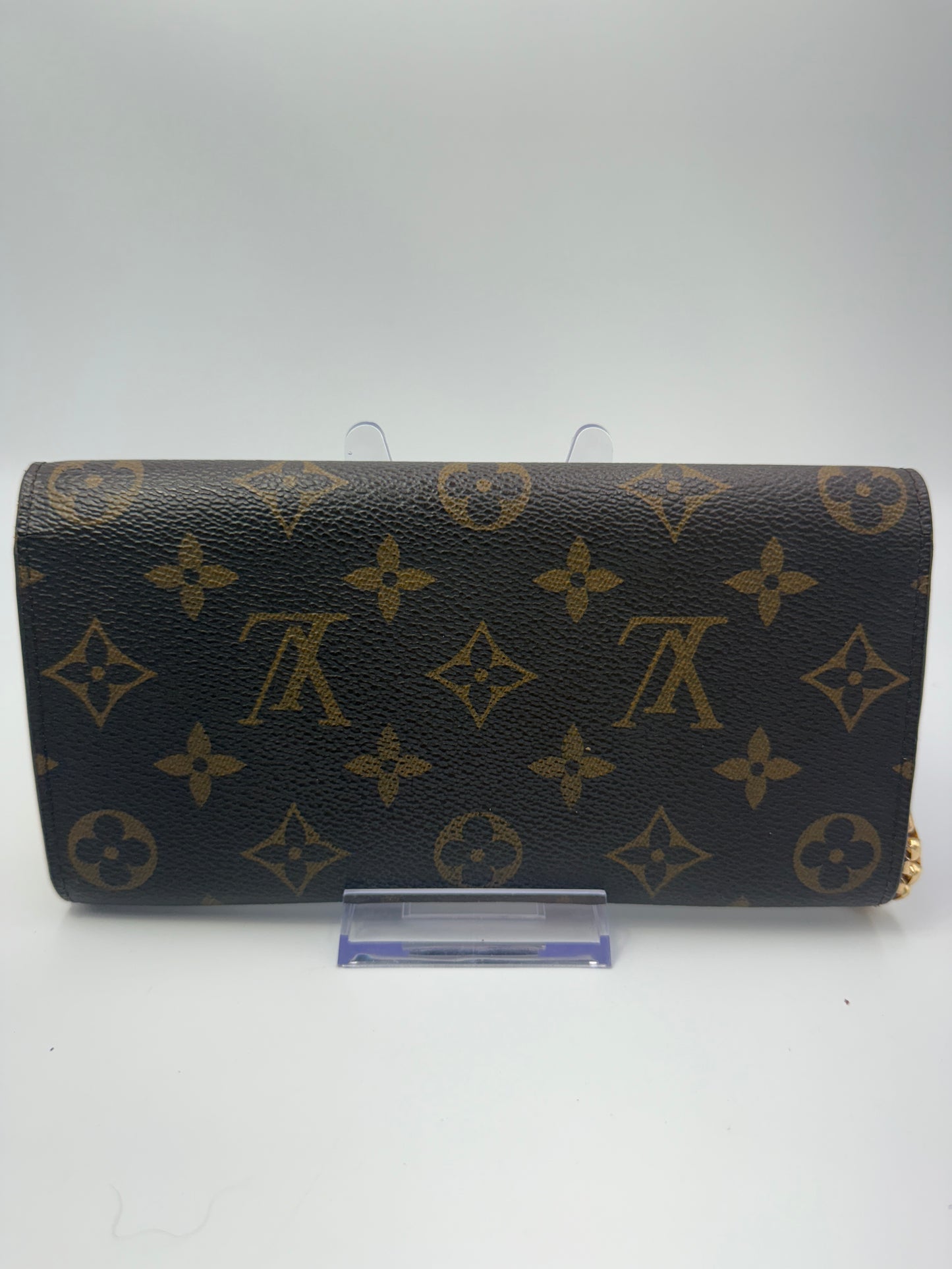 Louis Vuitton Monogram Coated Canvas Emilie Wallet Light Pink Interior CA0186