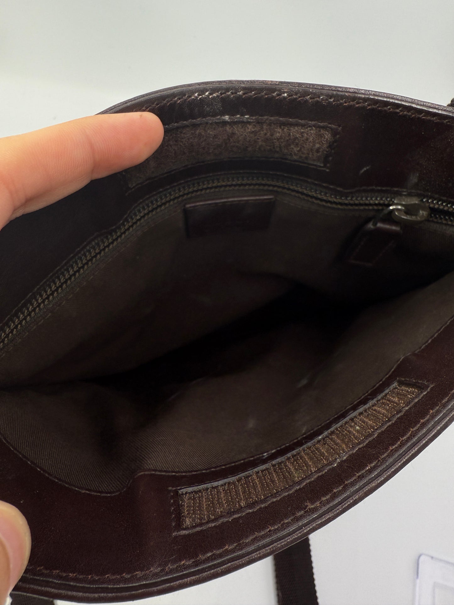 Gucci Guccissima Brown Leather Crossbody Unisex