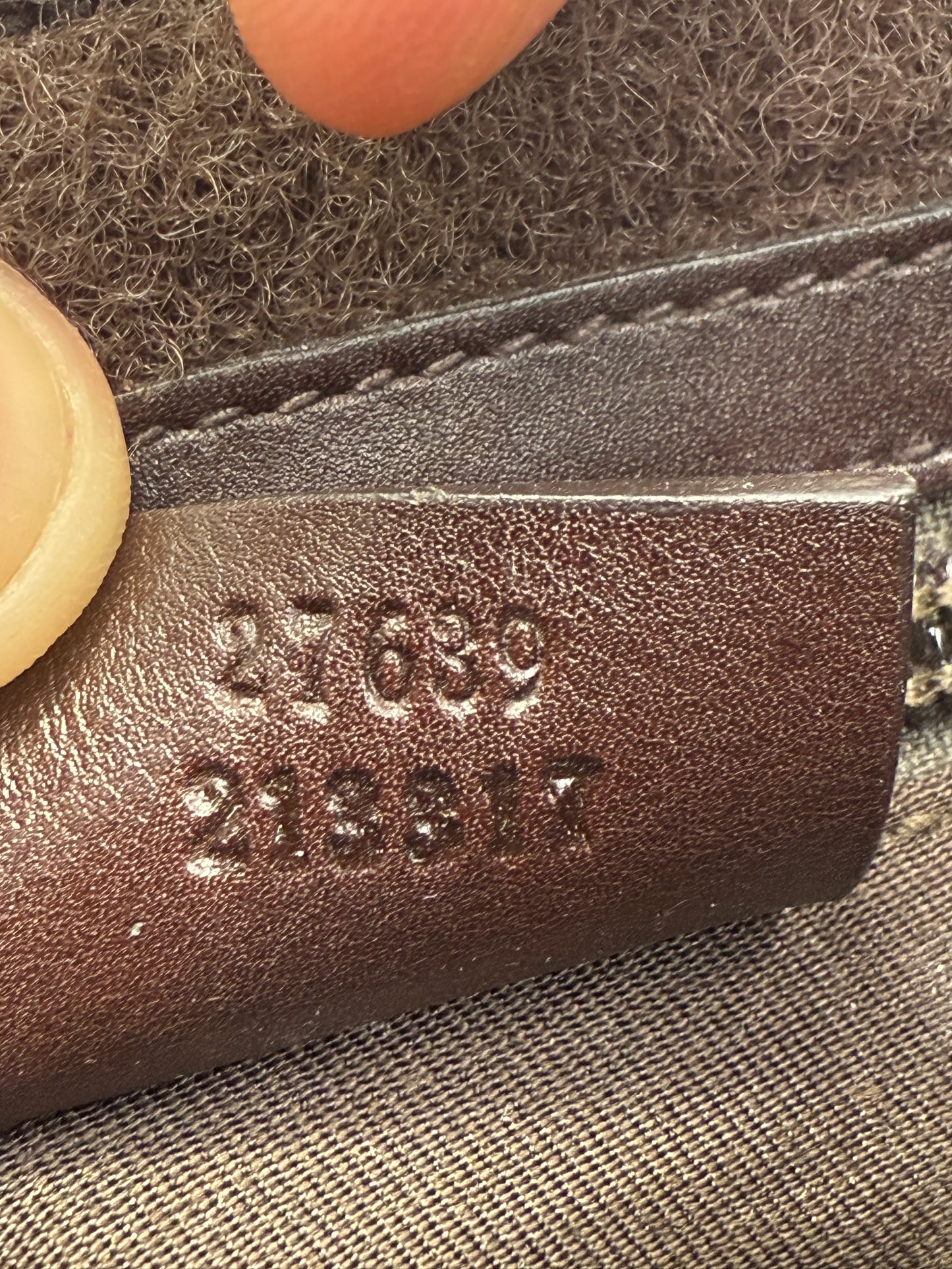 Gucci Guccissima Brown Leather Crossbody Unisex