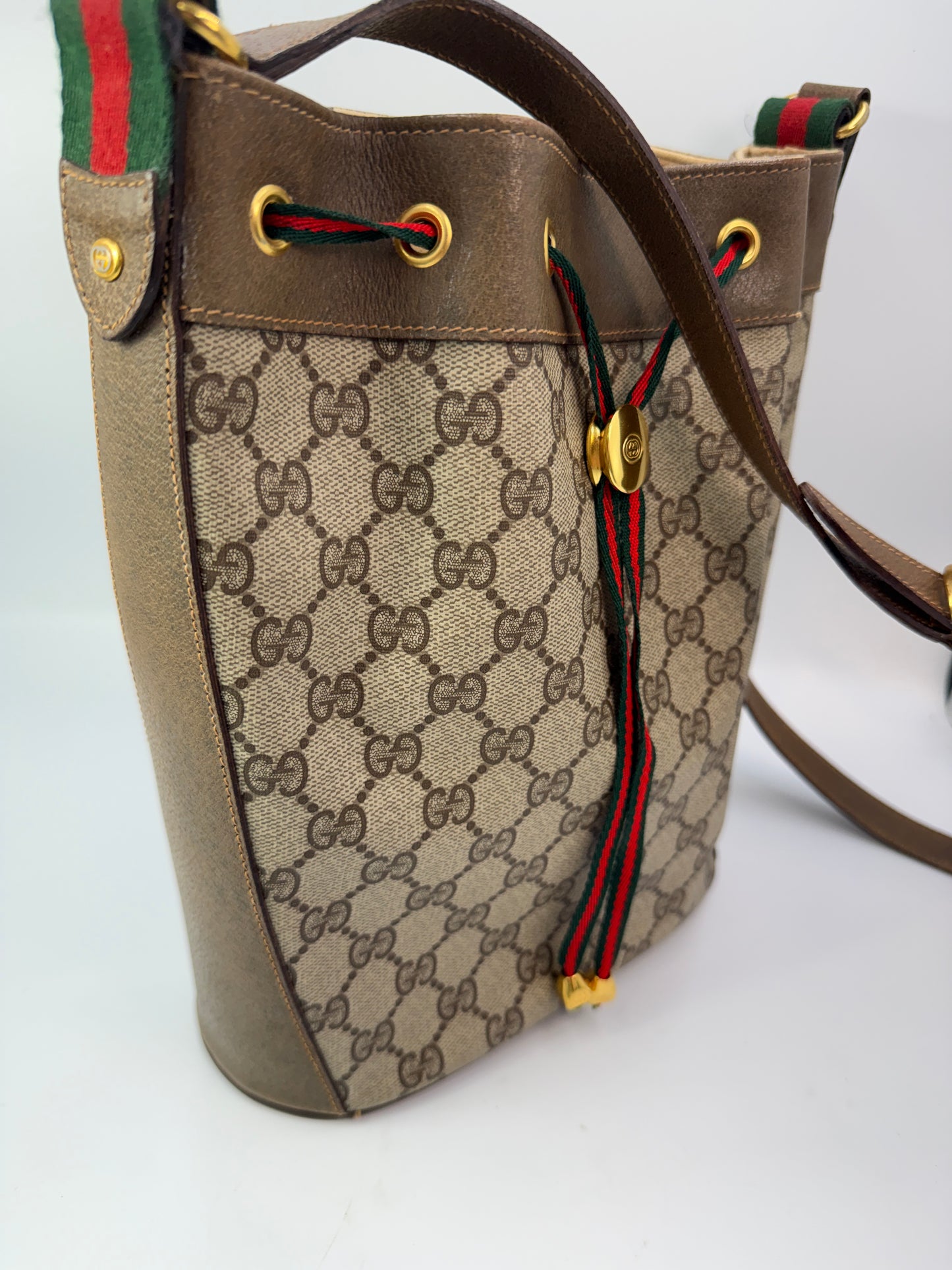Gucci Customized Supreme Vintage Guccissima Bucket Bag