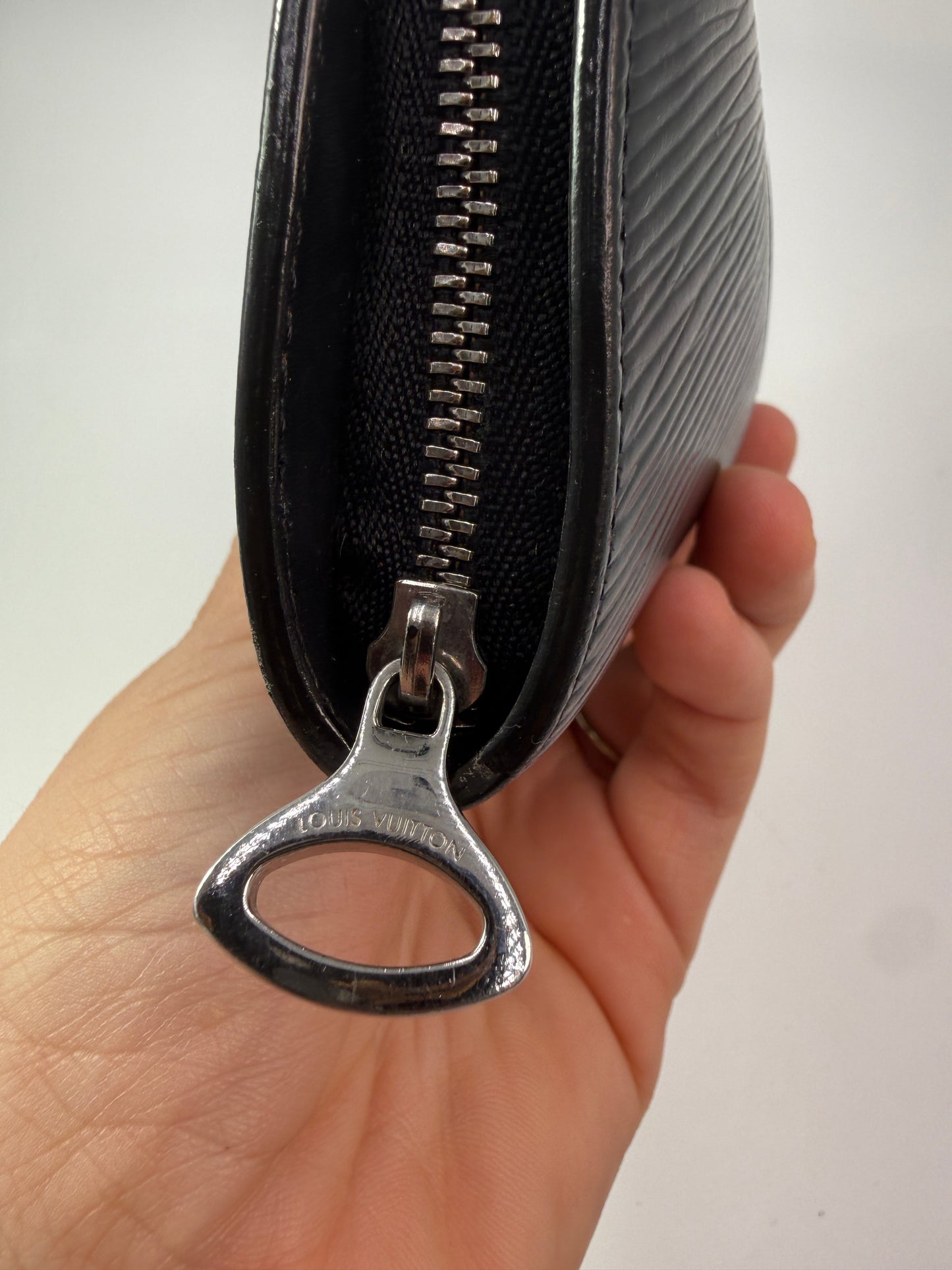 Louis Vuitton Rare Black Epi Leather Zippered Wallet