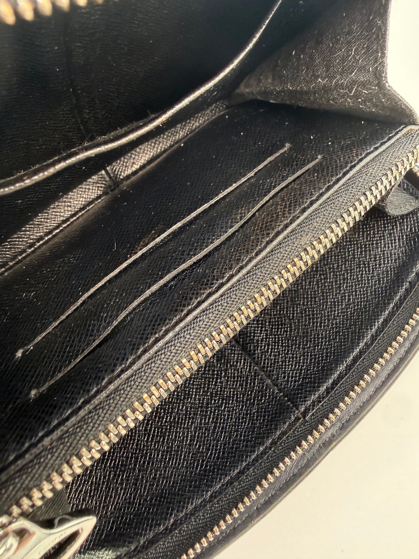 Louis Vuitton Rare Black Epi Leather Zippered Wallet