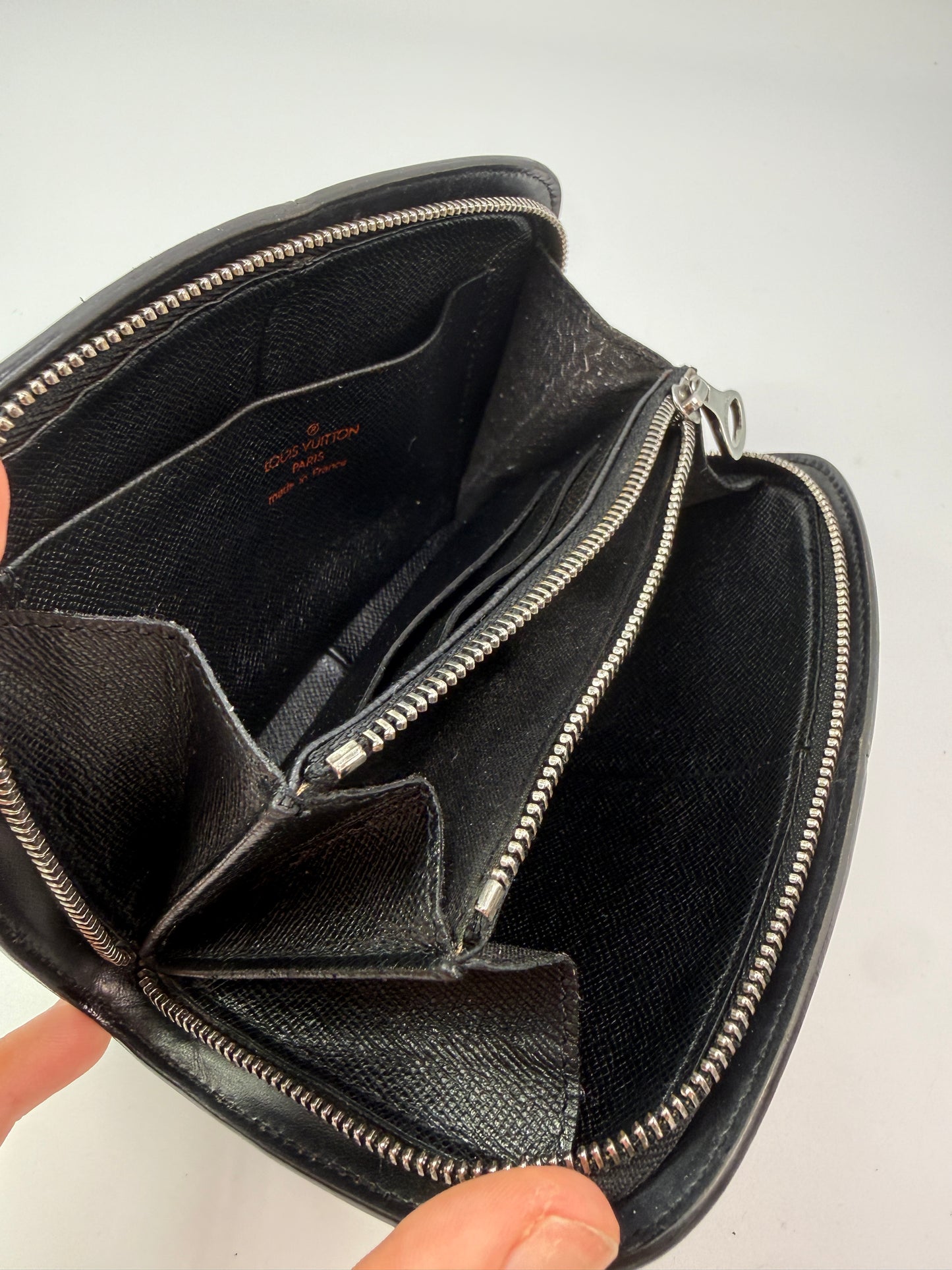 Louis Vuitton Rare Black Epi Leather Zippered Wallet