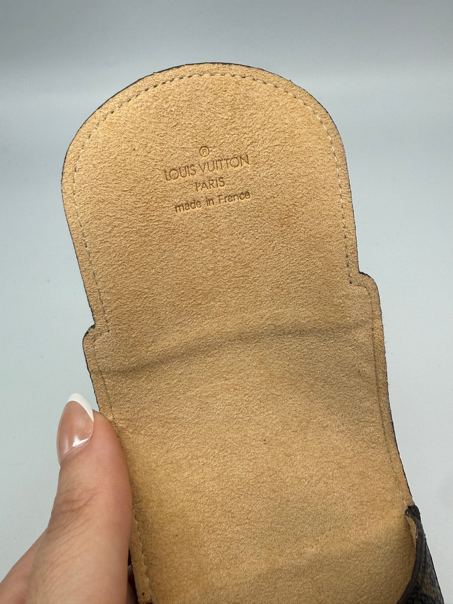 Louis Vuitton Monogram Coated Canvas Glasses Case Flap Closure SN0021