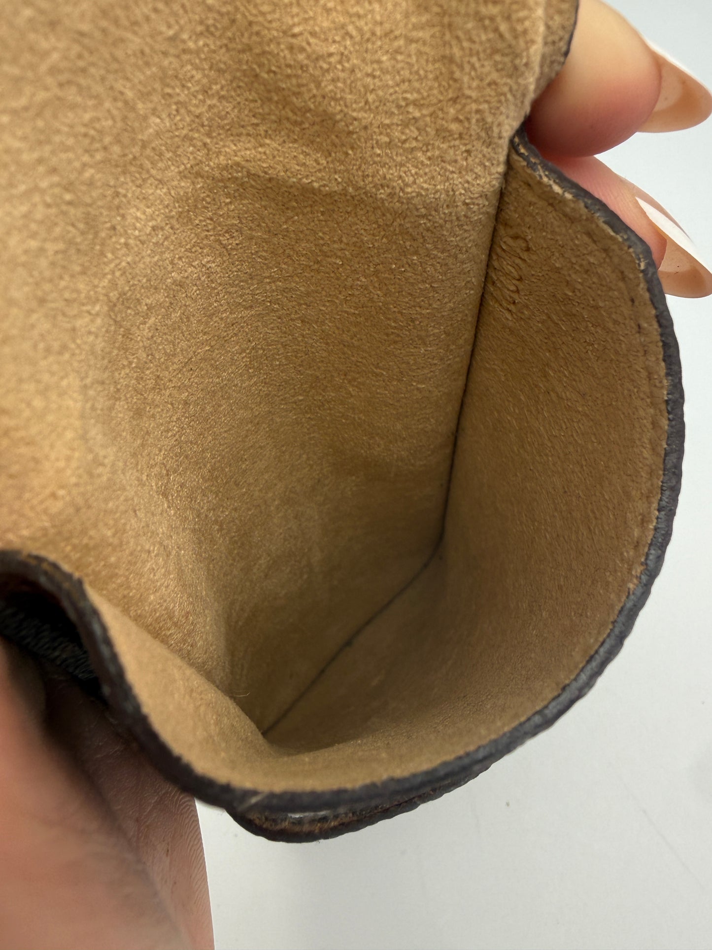Louis Vuitton Monogram Coated Canvas Glasses Case Flap Closure SN0021