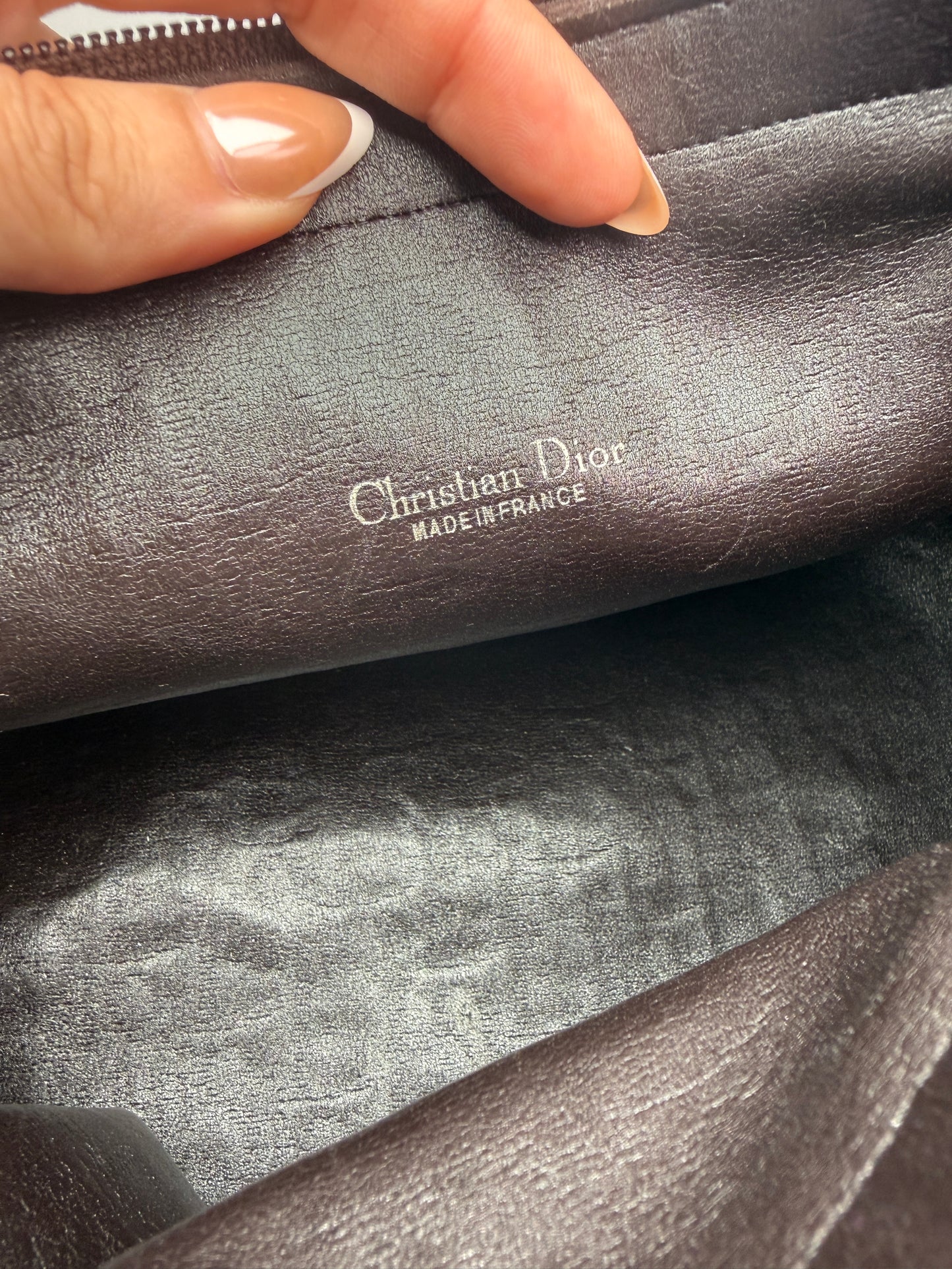 Christian Dior Vintage Trotter Canvas Top Handle Boston Bag