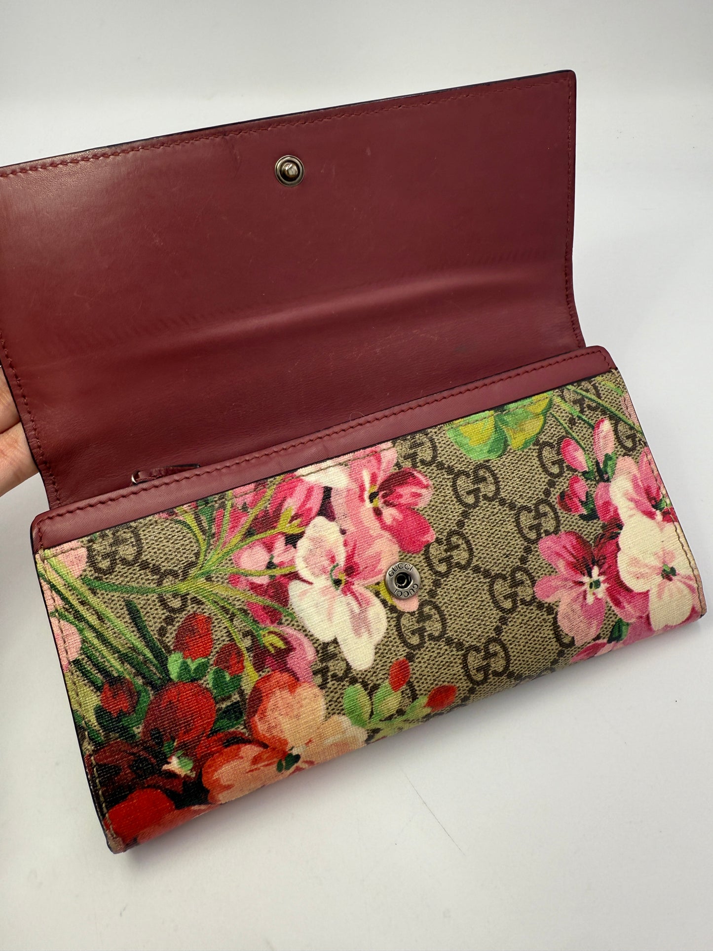 Gucci Guccissima Supreme Floral Long Wallet