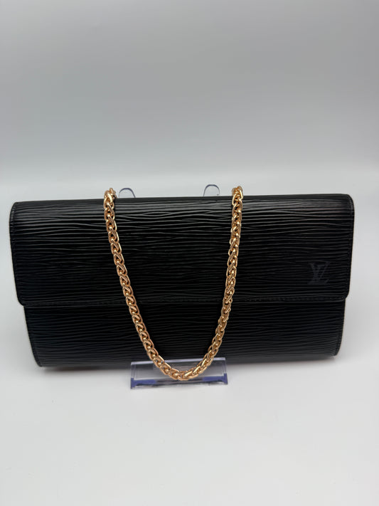 Louis Vuitton Black Epi Leather Sarah Wallet CA0926