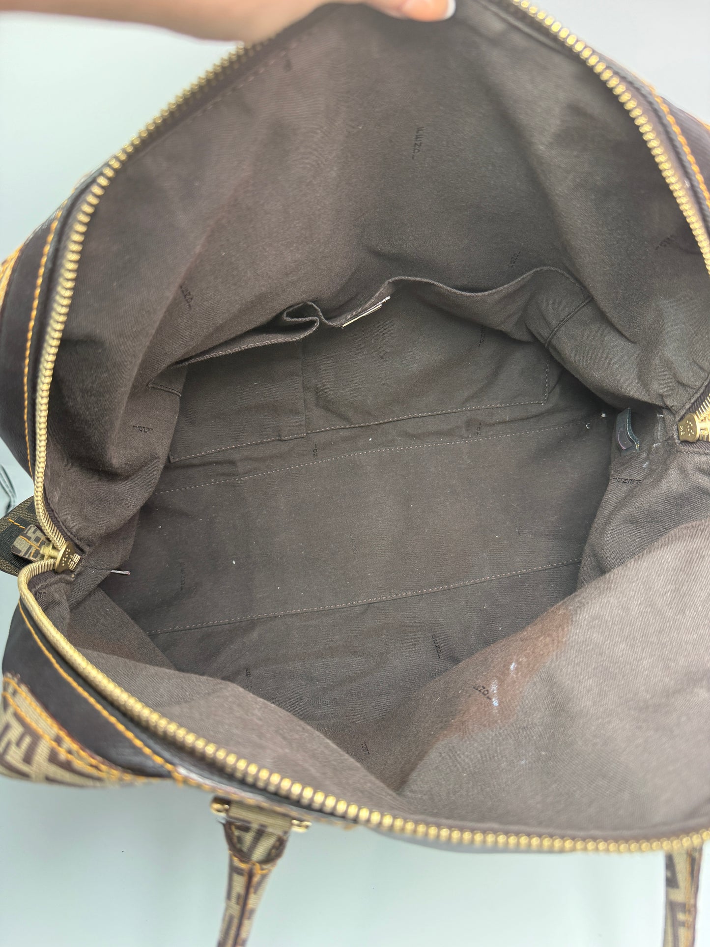 Fendi Coated Canvas Zucca Zucchino Shoulder Bag