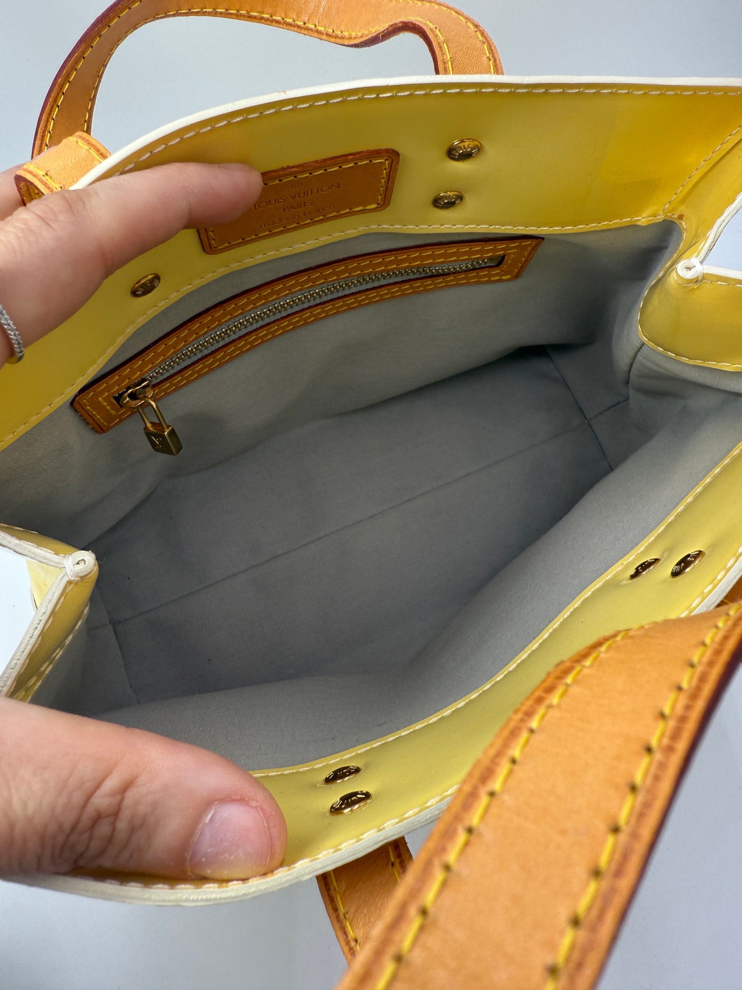 Louis Vuitton Monogram Vernis Creamcicle Yellow Reade PM TH0065