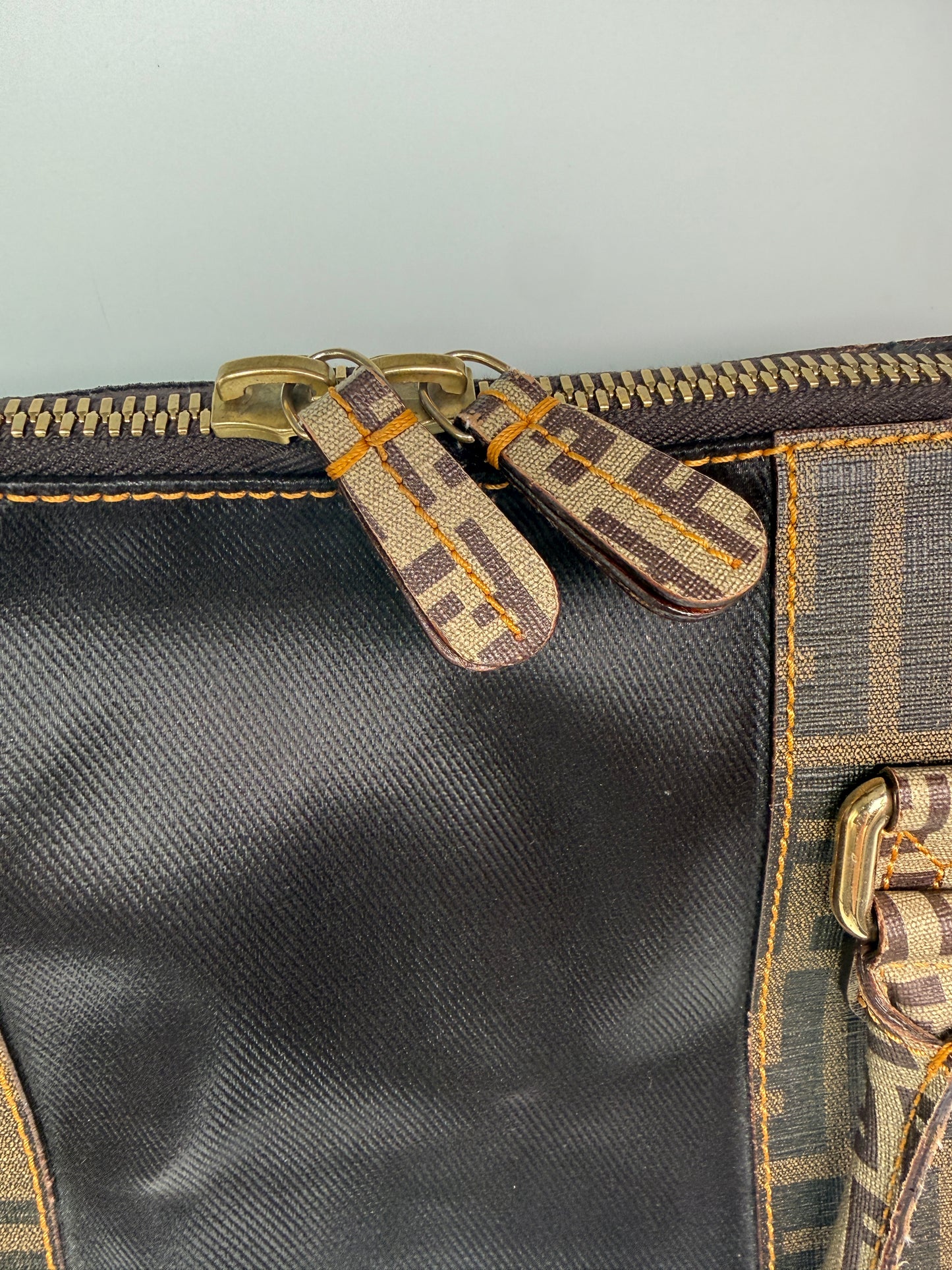 Fendi Coated Canvas Zucca Zucchino Shoulder Bag