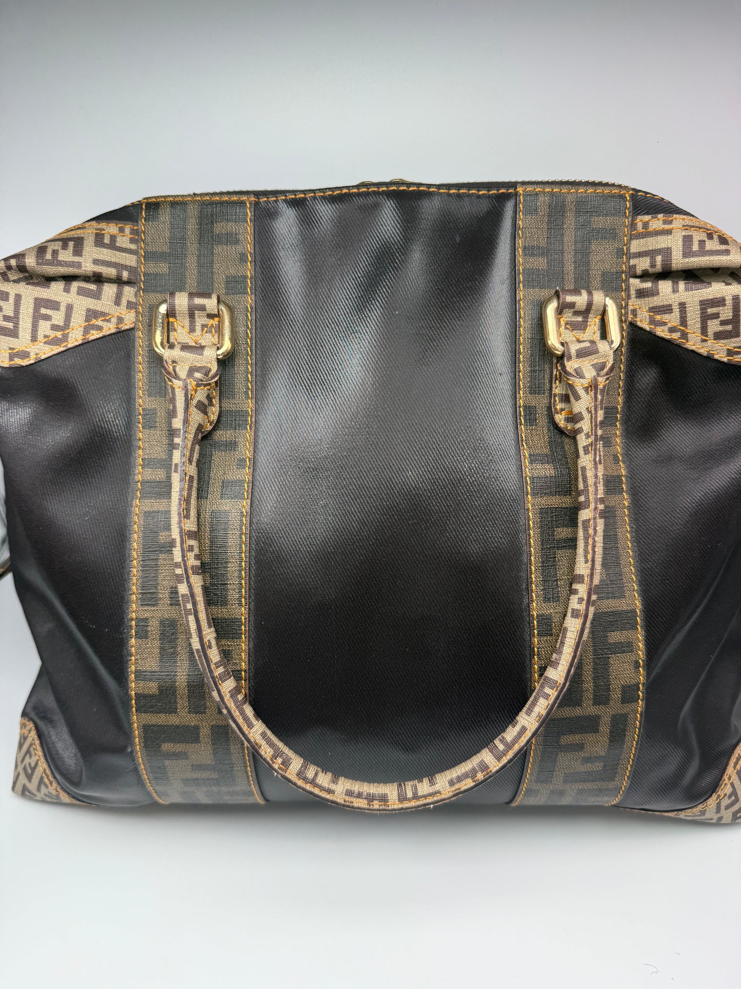 Fendi Coated Canvas Zucca Zucchino Shoulder Bag