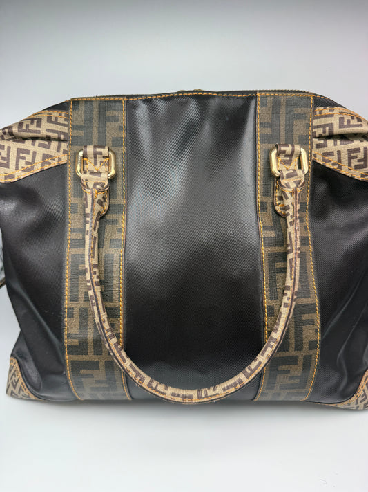Fendi Coated Canvas Zucca Zucchino Shoulder Bag
