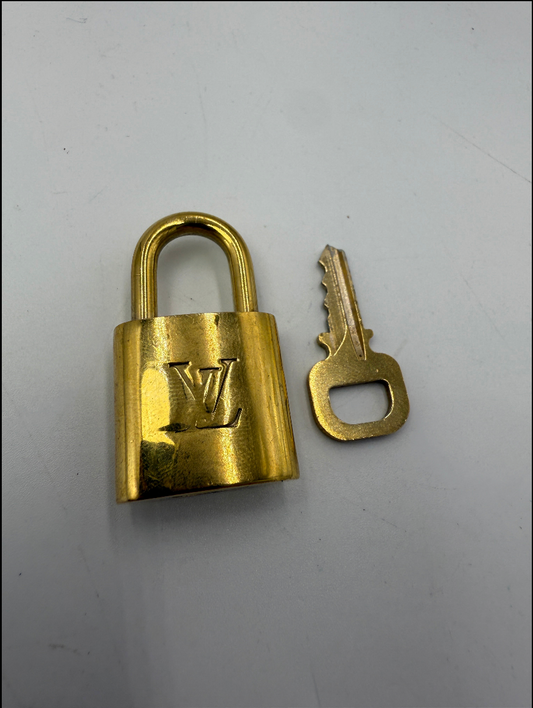 Louis Vuitton Gold Tone Brass Lock and Key Random Number