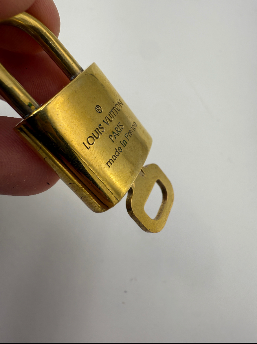 Louis Vuitton Gold Tone Brass Lock and Key Random Number