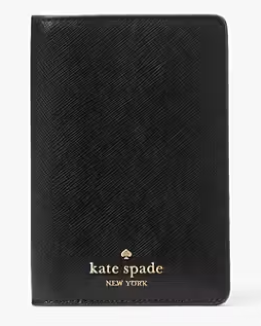 Kate Spade NWT Saffiano Leather Black Passport Holder