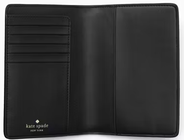 Kate Spade NWT Saffiano Leather Black Passport Holder