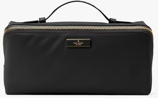 Kate Spade NWT Black Nylon Travel Cosmetic Bag