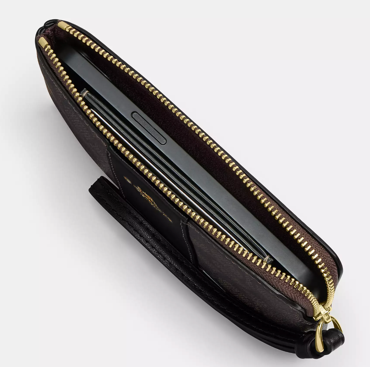 Coach NWT Coated Canvas Ghost Pumpkin Wristlet