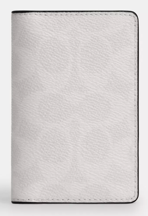 Coach NWT Winter White Coated Canvas Monogram Pocket Organizer